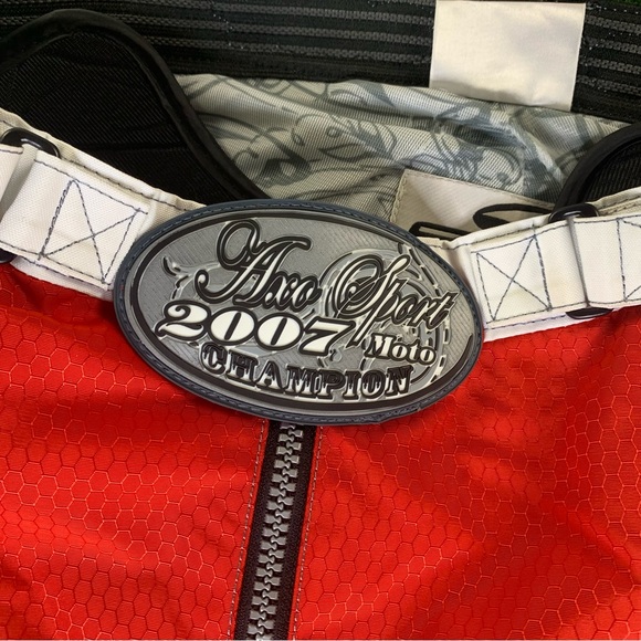 AXO Sport Racing 2007 Moto Champion Motocross Pants Sz 32 Red Black Yellow Y2k - Picture 4 of 12
